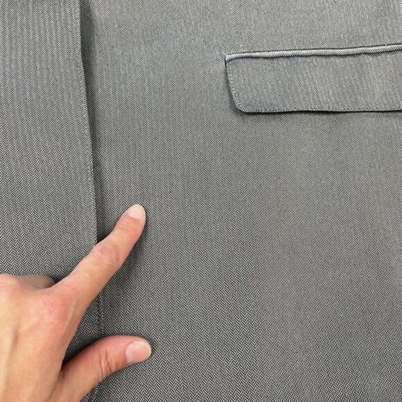 John Meyer Collection Herringbone Blazer Jacket Career Business Gray 16W - Picture 7 of 10